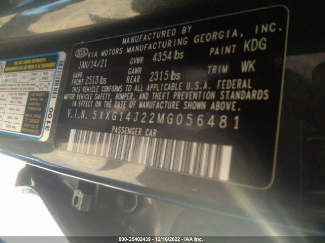 5XXG14J22MG056481 KIA K5 LXS