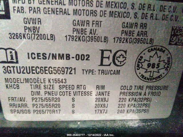 GMC Sierra 1500 Sle 2014 3GTU2UEC6EG569721 Image 9