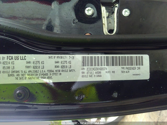 Chrysler 300 2019 2C3CCAEG5KH689374 Image 11