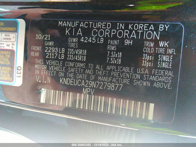 2022 Kia Seltos, VIN: KNDEUCA29N7279877