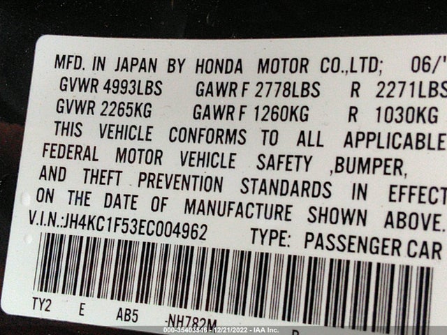 2014 Acura RLX, VIN: JH4KC1F53EC004962