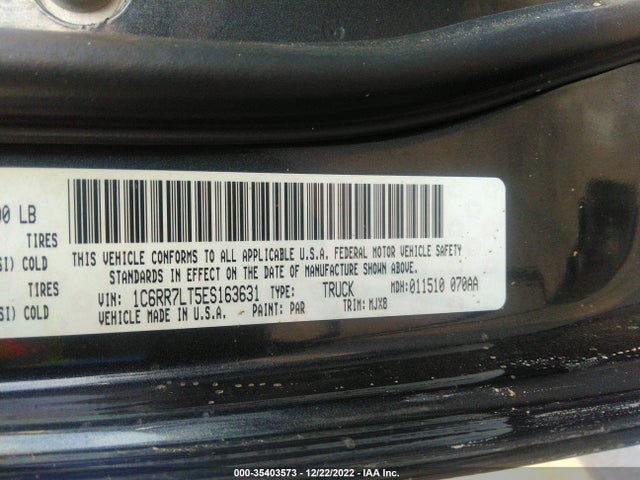 RAM 1500 Big Horn 2014 1C6RR7LT5ES163631 Image 9
