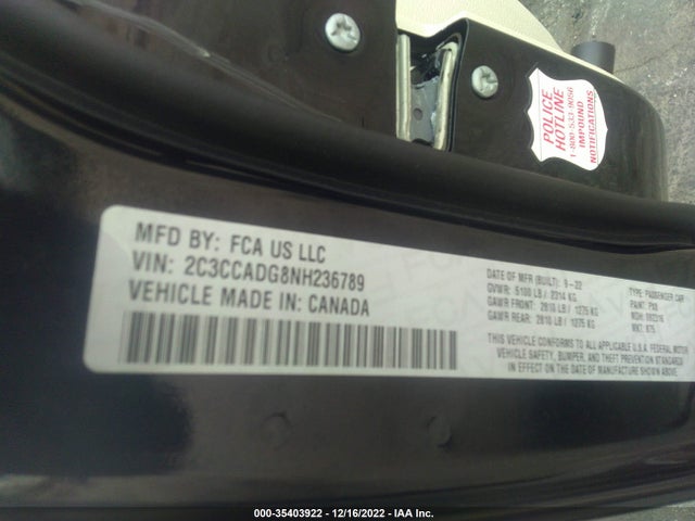 2C3CCADG8NH236789 Chrysler 300 Touring L