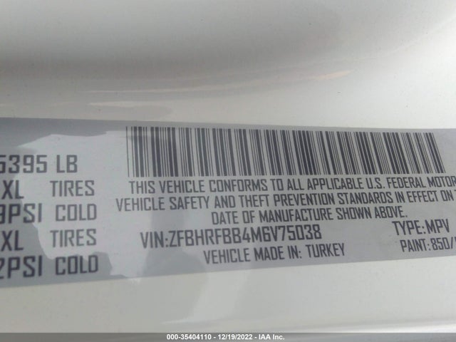 RAM Promaster City Tradesman Slt 2021 ZFBHRFBB4M6V75038 Image 9