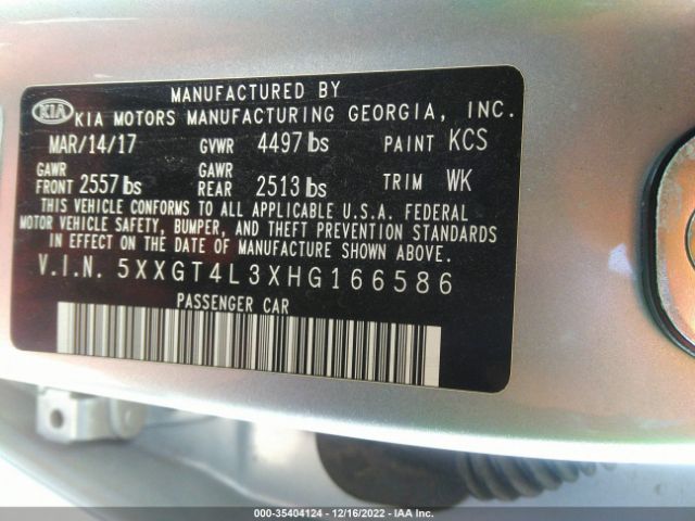 5XXGT4L3XHG166586 KIA Optima Lx