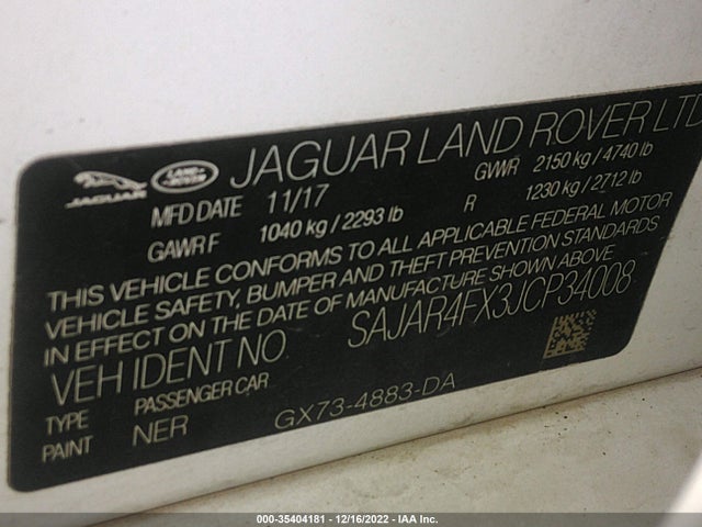 2018 Jaguar XE, VIN: SAJAR4FX3JCP34008