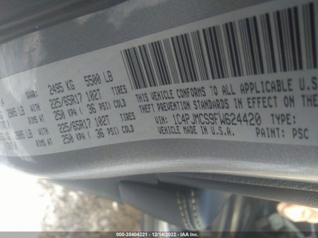 1C4PJMCS9FW624420 Jeep Cherokee Latitude