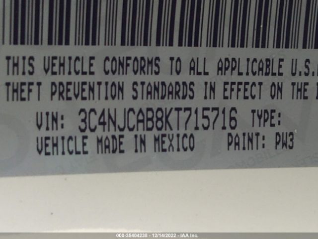 3C4NJCAB8KT715716 Jeep Compass Sport