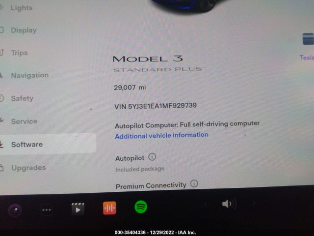 Tesla Model 3 Standard Range Plus 2021 5YJ3E1EA1MF929739 Image 9