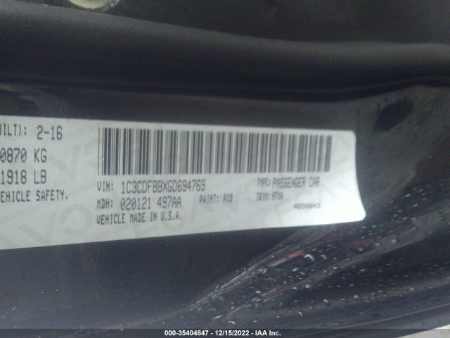 Dodge DART SXT 2016 1C3CDFBBXGD694769 Image 9