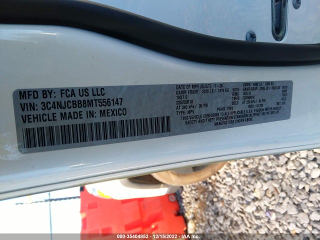 2021 JEEP COMPASS ALTITUDE VIN: 3C4NJCBB8MT556147