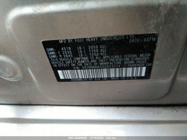 4S3BNBN65G3003374 Subaru Legacy 2.5i Limited