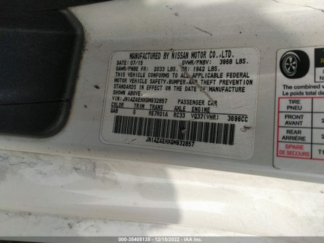 JN1AZ4EHXGM932857 Nissan 370Z