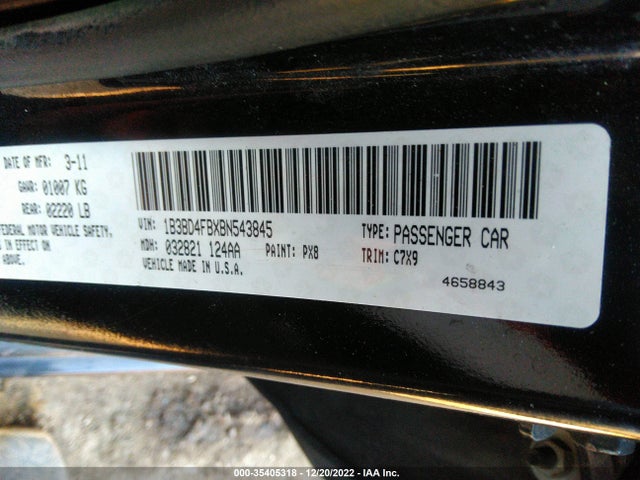 Dodge Avenger Express 2011 1B3BD4FBXBN543845 Image 10