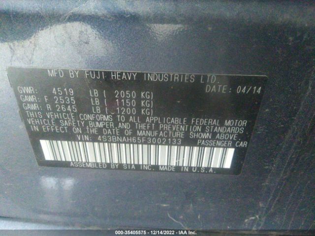 4S3BNAH65F3002133 Subaru Legacy 2.5i Premium