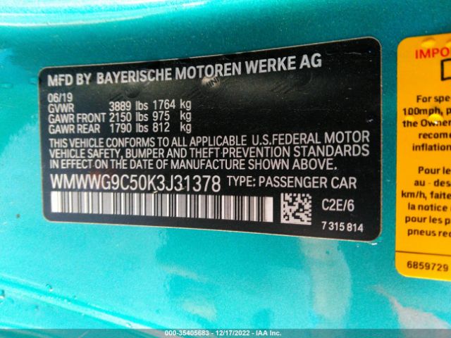 WMWWG9C50K3J31378 Mini Convertible