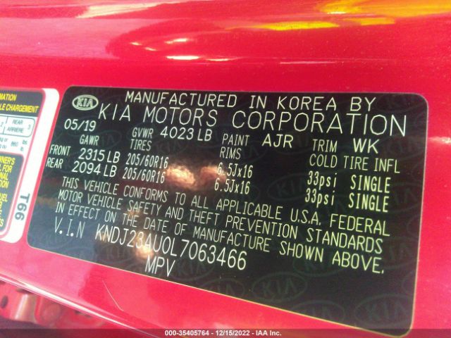 KNDJ23AU0L7063466 KIA SOUL S