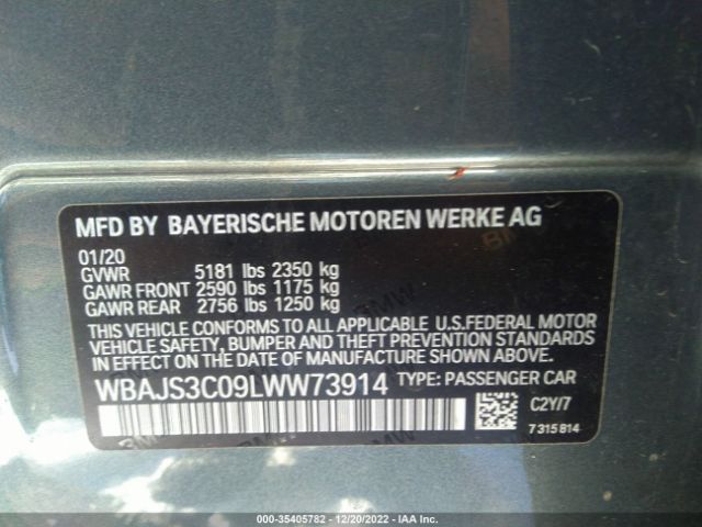 WBAJS3C09LWW73914 BMW 5 Series 540i Xdrive