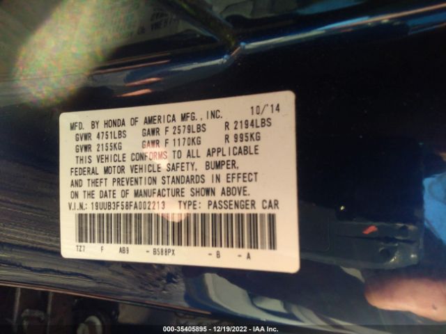 19UUB3F58FA002213 Acura Tlx V6 Tech