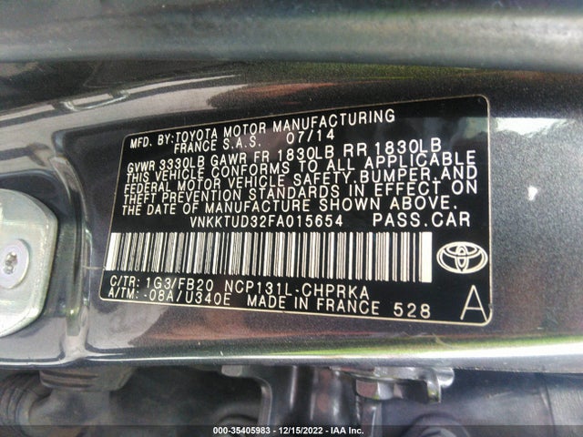 Toyota YARIS LE 2015 VNKKTUD32FA015654 Image 11