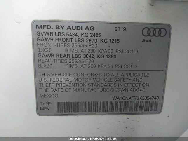 Audi Q5 Prestige 2019 WA1CNAFY3K2054749 Image 9