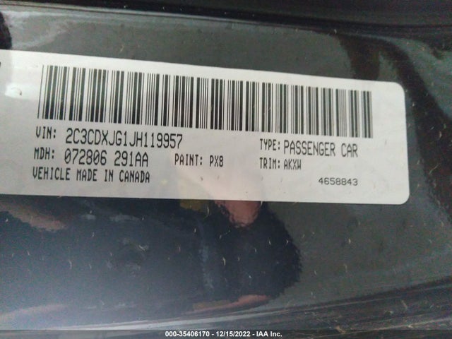 Dodge CHARGER GT 2018 2C3CDXJG1JH119957 Image 9