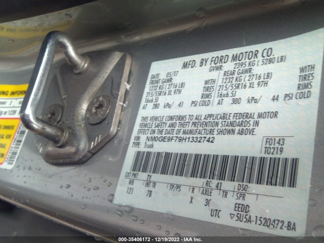 2017 Ford Transit Connect, VIN: NM0GE9F79H1332742