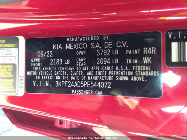 2023 Kia Forte, VIN: 3KPF24AD5PE544072