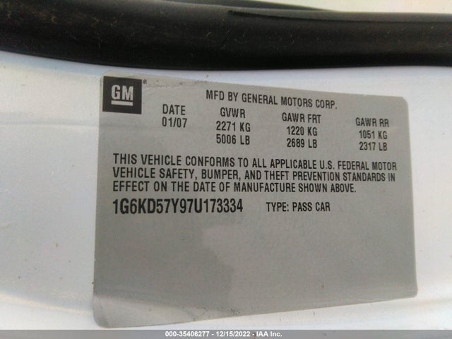 Cadillac Dts V8 2007 1G6KD57Y97U173334 Image 10