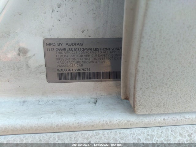 WAUBGAFL3EA075754 Audi S4 Premium Plus