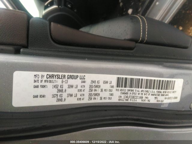 1C4RJFCG9EC211090 Jeep Grand Cherokee Overland