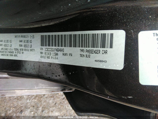 1C3CCCEG1FN664643 Chrysler 200 C