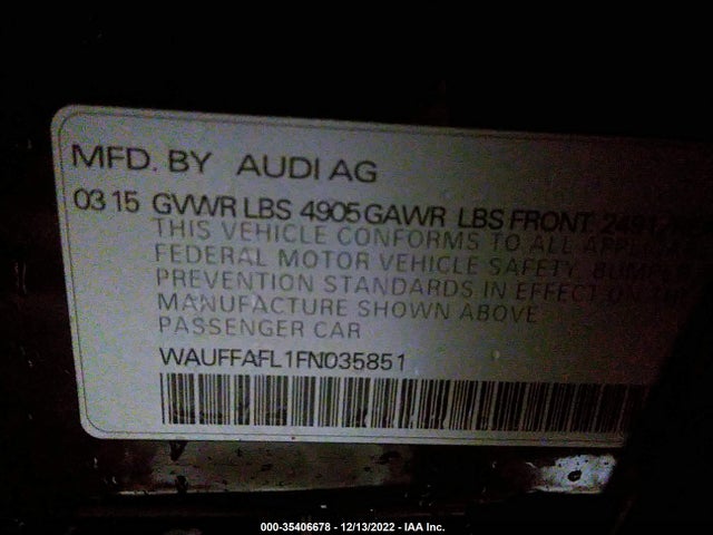 Audi A4 Premium Plus 2015 WAUFFAFL1FN035851 Image 9