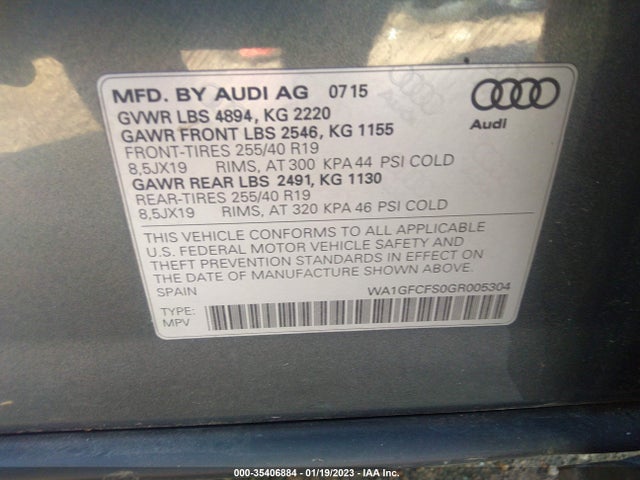 Audi Q3 Prestige 2016 WA1GFCFS0GR005304 Image 9