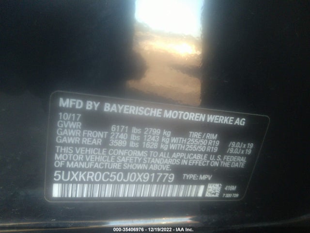 2018 BMW X5, VIN: 5UXKR0C50J0X91779