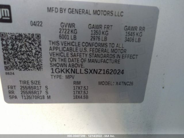 1GKKNLLSXNZ162024 GMC Acadia At4