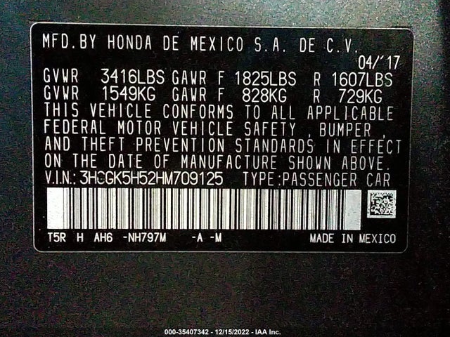 2017 Honda Fit, VIN: 3HGGK5H52HM709125