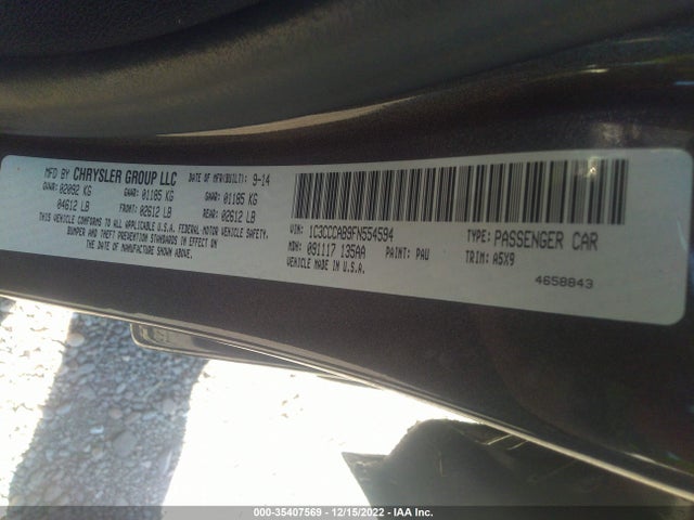 Chrysler 200 Limited 2015 1C3CCCAB9FN554594 Image 9