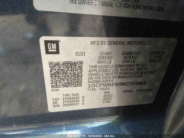 Chevrolet Silverado 1500 Custom 2021 1GCPWBEK9MZ204865 Image 9
