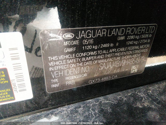 SAJAJ4BV9HA954979 Jaguar Xe 35t Premium