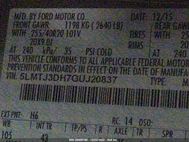 Lincoln MKC 2016 5LMTJ3DH7GUJ20837 Image 10