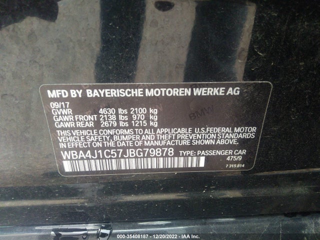BMW 4 Series 430i 2018 WBA4J1C57JBG79878 Image 11