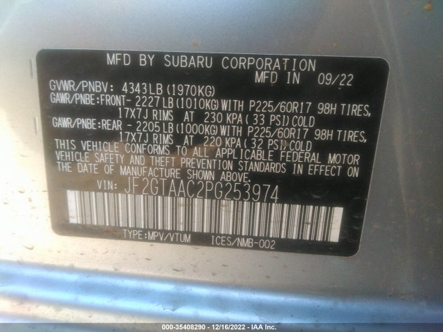 2023 Subaru Crosstrek, VIN: JF2GTAAC2PG253974