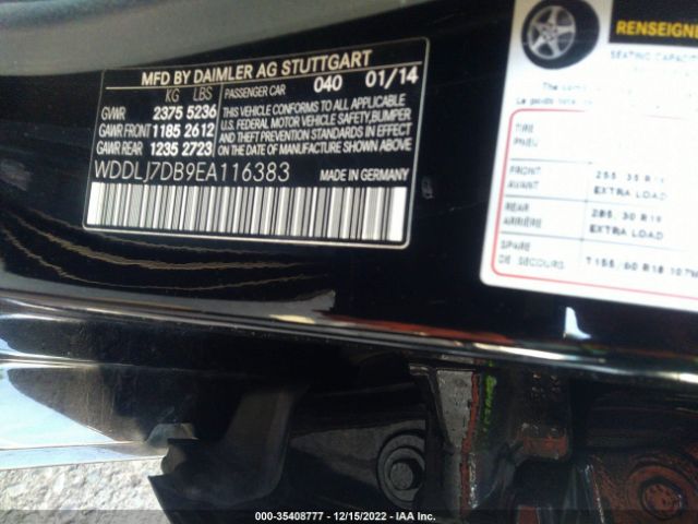 WDDLJ7DB9EA116383 Mercedes-Benz Cls-class Cls 550