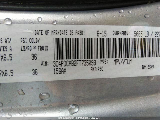 3C4PDCAB2FT735093 Dodge Journey Canada Value Pkg