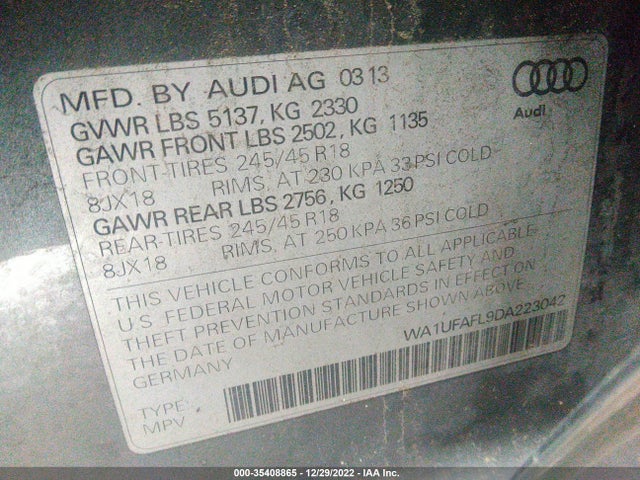 Audi Allroad Premium Plus 2013 WA1UFAFL9DA223042 Image 10