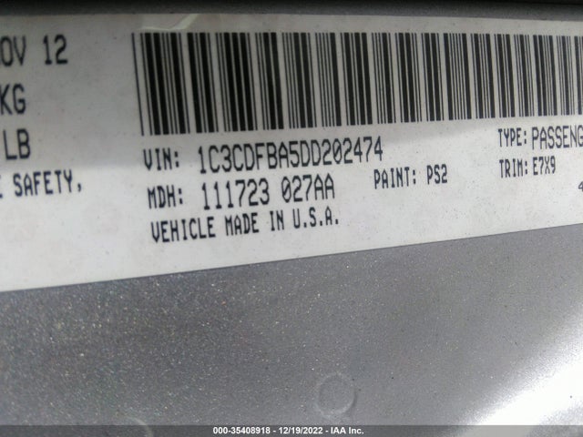 Dodge DART SXT 2013 1C3CDFBA5DD202474 Image 9
