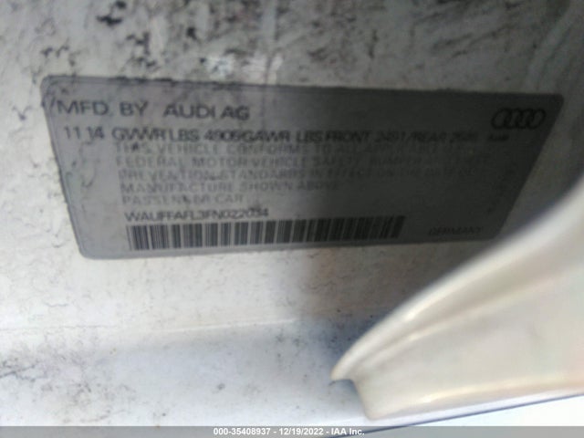 2015 Audi A4, VIN: WAUFFAFL3FN022034
