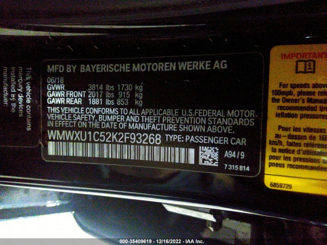 2019 Mini Hardtop, VIN: WMWXU1C52K2F93268