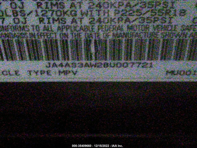 2011 MITSUBISHI OUTLANDER SE VIN: JA4AS3AW2BU007721